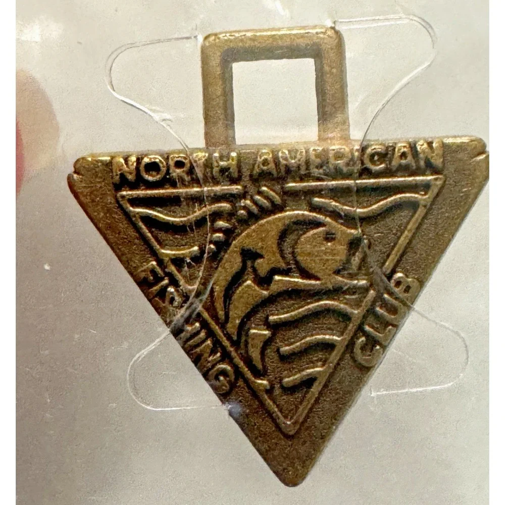 Vintage NOS North American Fishing Club Pendant Zipper Pull Charm Members Bass